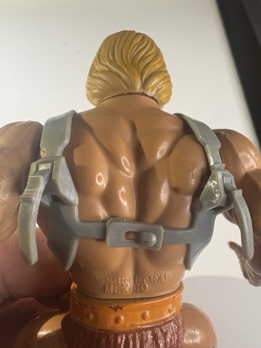 1981 MOTU He-Man Soft Head Vintage Mexico Figure. W/ Sword And Shield - Picture 8 of 9