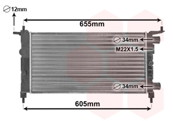 MotorküHler WasserküHler VAN Wezel 37002261 FüR Corsa Opel S93 12V F08 F68 M68-image