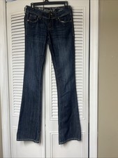 Refuge Size 4 Womens Jeans Knockout Skinny Boot Low Rise Stretch Dark Wash