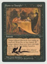 Signed Hymn to Tourach MP Fallen Empires Artist Scott Kirschner 1994 MTG Magic!