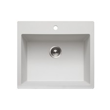 Houzer G-300 Quartztone 25" Drop In Single Basin Granite - Cloud