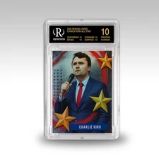 Charlie Kirk Custom Tribute Card - MAGA All Star Coolectible - Graded Style Slab