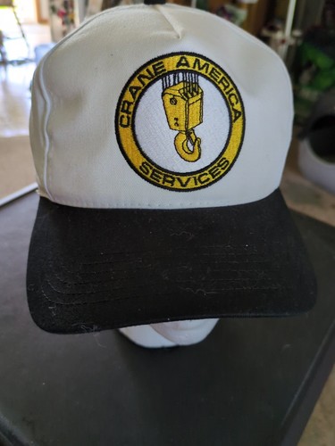 Vintage Rare White Crane America Services Builders Snapback Hat Cap Made In USA - Bild 2 von 9