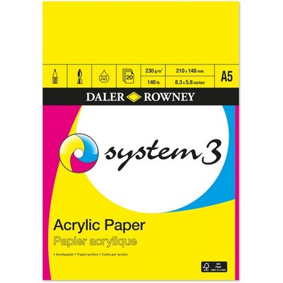 Daler Rowney System 3 Acrylpad A5 230 g/m²