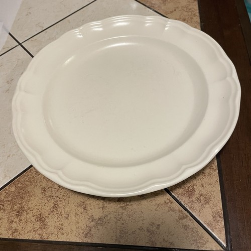 Plato de cena blanco vintage Pfaltzgraff Gazebo 10,5" lote de gres crema usado en excelente estado - Imagen 1 de 3