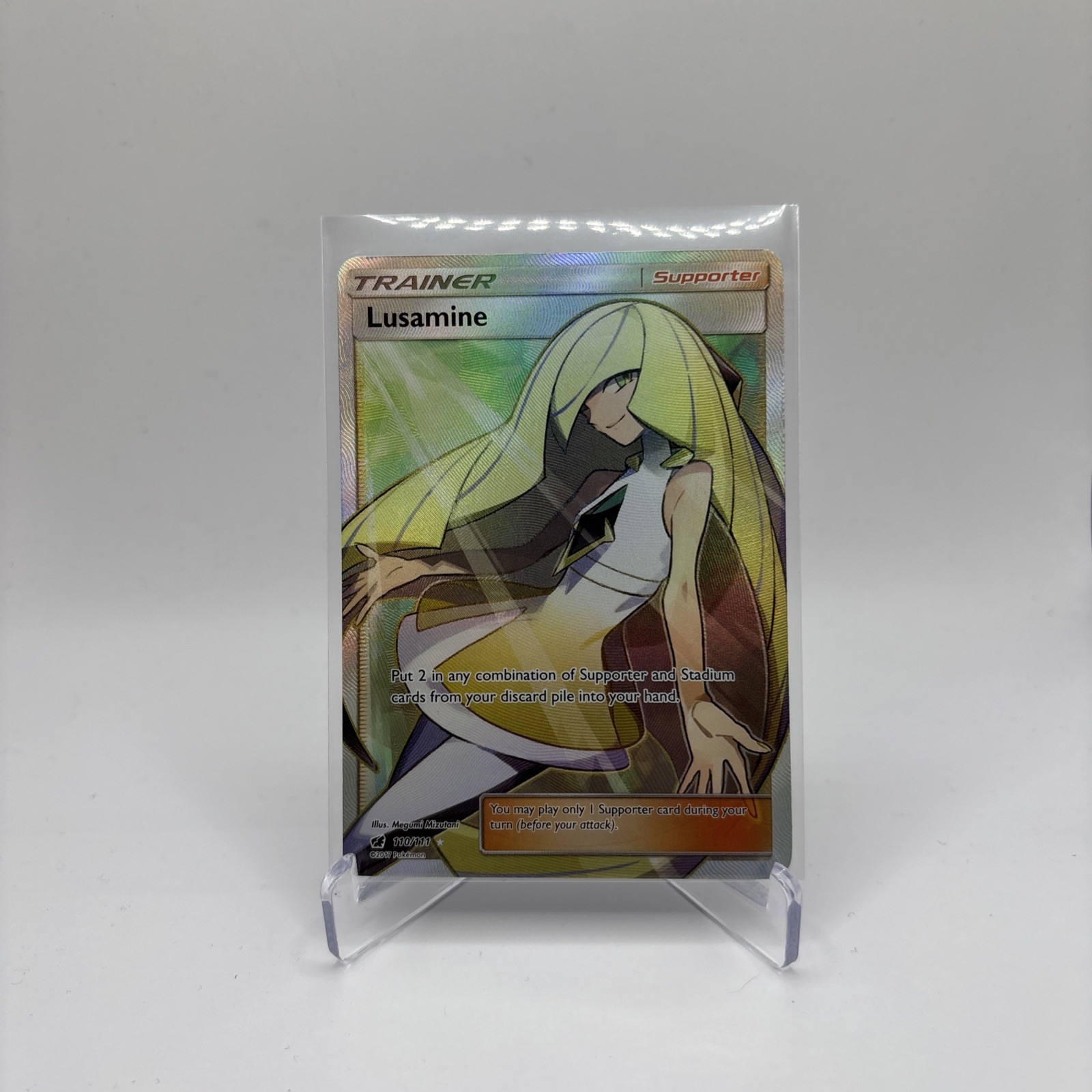 Pokemon Lusamine (Full Art) Ultra Rare SM - Crimson Invasion 110/111 NM