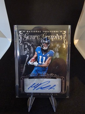 Michael Pittman Jr 2025 Panini National Treasures Genre Graphs Auto /99