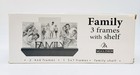“Family” Picture Frame & Shelf Set Holds 3 Photos 4x6 & 5x7 Modern Decor Gift