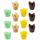  200 stücke Tulpenform Kuchen Papierschalen Papierkuchen Verpackungsbecher