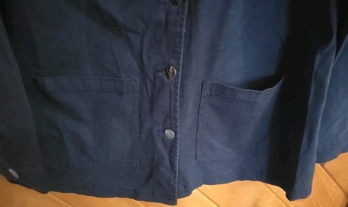 Vintage DG2 DIANE GILMAN NAVY BLUE JACKET WITH SEQUINS & 4 FRONT POCKETS XL - Picture 4 of 9