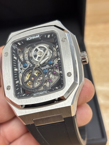 Ronmar RM-0059 Auto Automatic Gents Wristwatch Skeletonized Dial 21 Jewels *JS - Picture 7 of 17