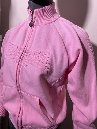 Lonsdale Sweatshirt Girls Pink Full Zip High Neck 13 Years - Picture 2 of 9