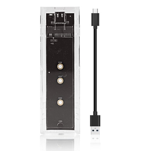 M.2 NGFF SATA Dual Protocol SSD-Gehäuse Klar USB Typ C 10 Gbps PCI-E M2 SSD5015 - Afbeelding 6 van 6