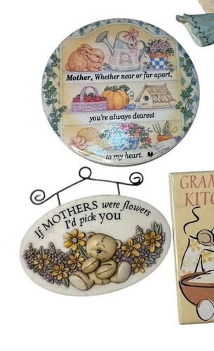 Refrigerator Magnets, Vintage Plastic Lot Of 8 1980s Grandma, Mothers Day Angel - Picture 5 of 6