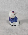 Fenton Pilot Pig Hand Painted QVC LE #129/250 Signed C Smith Figurine  RARE