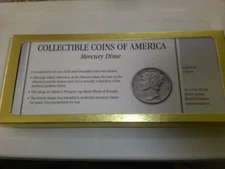 Collectible Coins of America Mercury Dime Set Danbury Mint w/case