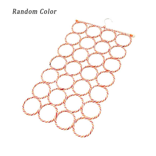 Hijab Scarf Organiser Hanger 28 Ring Storage Rack Shawl Tie Holder Foldable UK - Picture 2 of 8