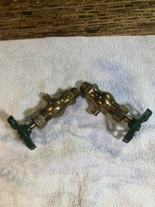 brass tri-cocks for steam boiler tractors PAIR