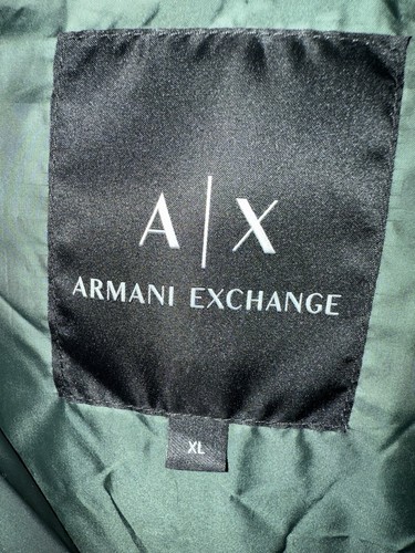 Men’s Armani Exchange Green Convertible Puffer Coat Size XL Arms Unzip 2B Vest - Bild 5 von 13