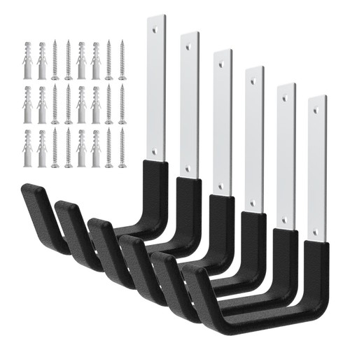 Heavy Duty Utility Hooks - Wall Mount, Hooks for Garage, Hose, Bike, Ladder, ...