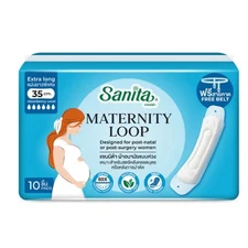 1x10 pads Free Belt sanitary Towels Pack Looped Extra Long 35 cm