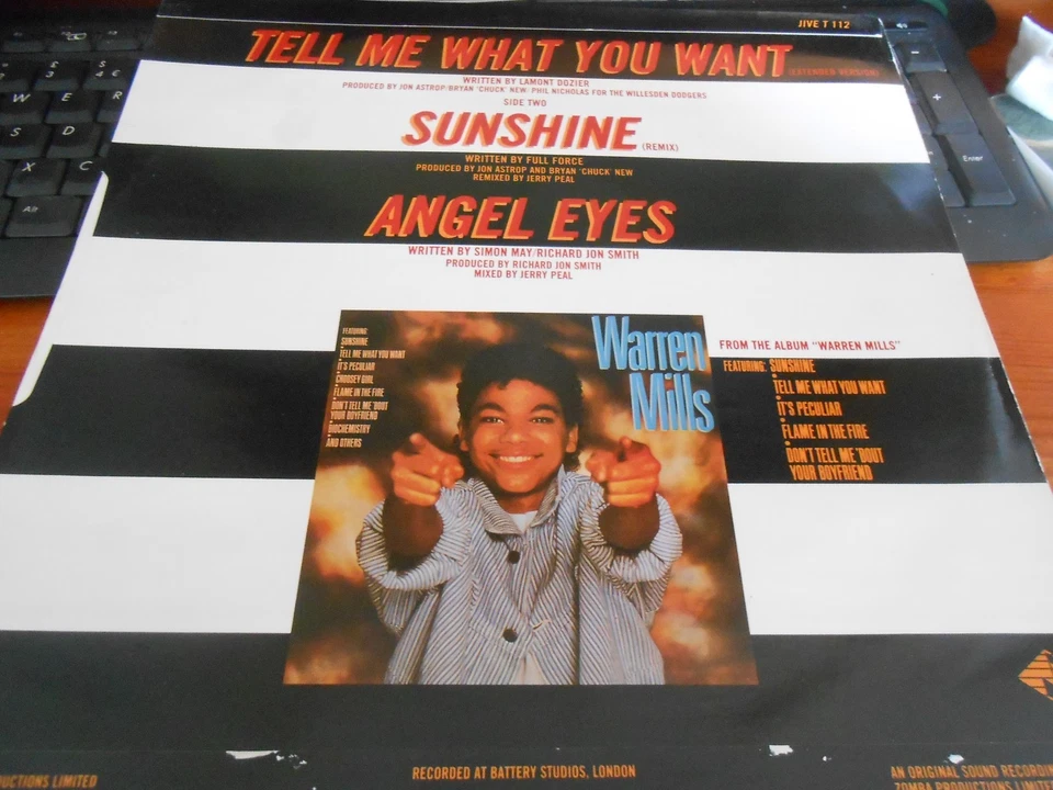 Warren Mills - "Tell Me What You Want / Sunshine (Remix)" - JIVE 12" Single - Image 4 of 4
