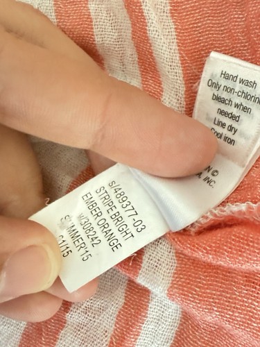 Athleta Gaze Badeanzug Coverup Kleid Coastal Coral weiß Streifen Fransen V-Ausschnitt - Bild 8 von 10