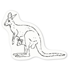 Aufkleber Sticker "Känguru & Joey" (DW025360)