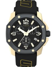 Timex UFC Legend Icon Men's Watch 45MM Case Chronograph Gold/Black Tone 100M WR