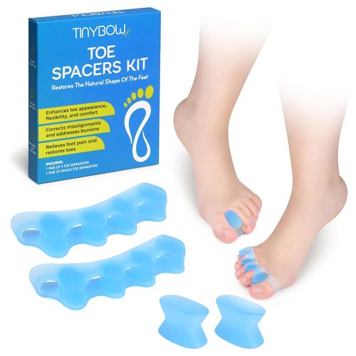 Gel Toe Separators for Bunion Relief, Hammer Toe Straightener & Toe Alignment Ki - Imagen 1 de 12