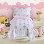 Butterfly Toddler Bedding Set for Girls Light Pink Colorful Butterfly 4PC Tod...