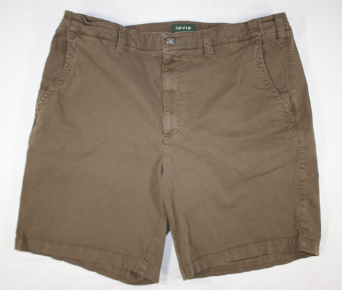 Orvis Shorts Herren 42 Montana Morning EZ Stretch Taille Chino 9" Schrittlänge braun