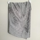 Martha Stewart Christmas Round Tablecloth Silver Damask Poinsettia & Holly 70' D