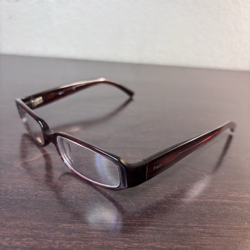 Vintage Ralph Lauren Polo Eyeglass Frames Clear Wood Grain 135 Polo 1864 7U0 - Picture 2 of 17