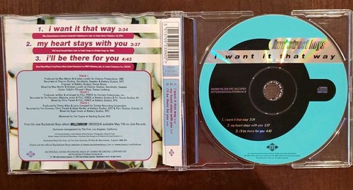 Backstreet Boys : I Want It That Way (CD Maxi Single 1999 Jive) 3 Tracks VGC  - Bild 5 von 7