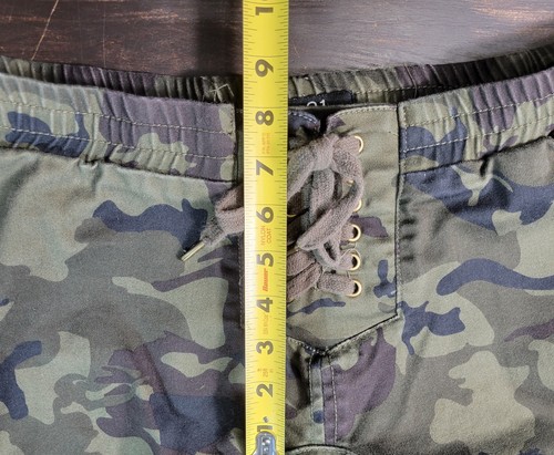Rue21 Juniors Green Camo Pants Size Medium Elastic Waist - Picture 8 of 10