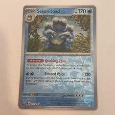 Reverse Holo Seismitoad 052/197 Uncommon Obsidian Flames