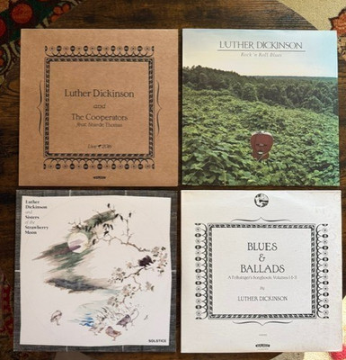 4 LPs Luther Dickinson-Solstice,RockNRoll Blues,Blues & Ballads, and Live 2016