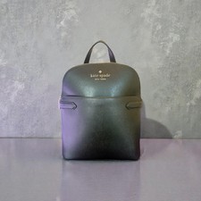 Kate Spade Staci Medium Dome Backpack Black Saffiano Leather KG021