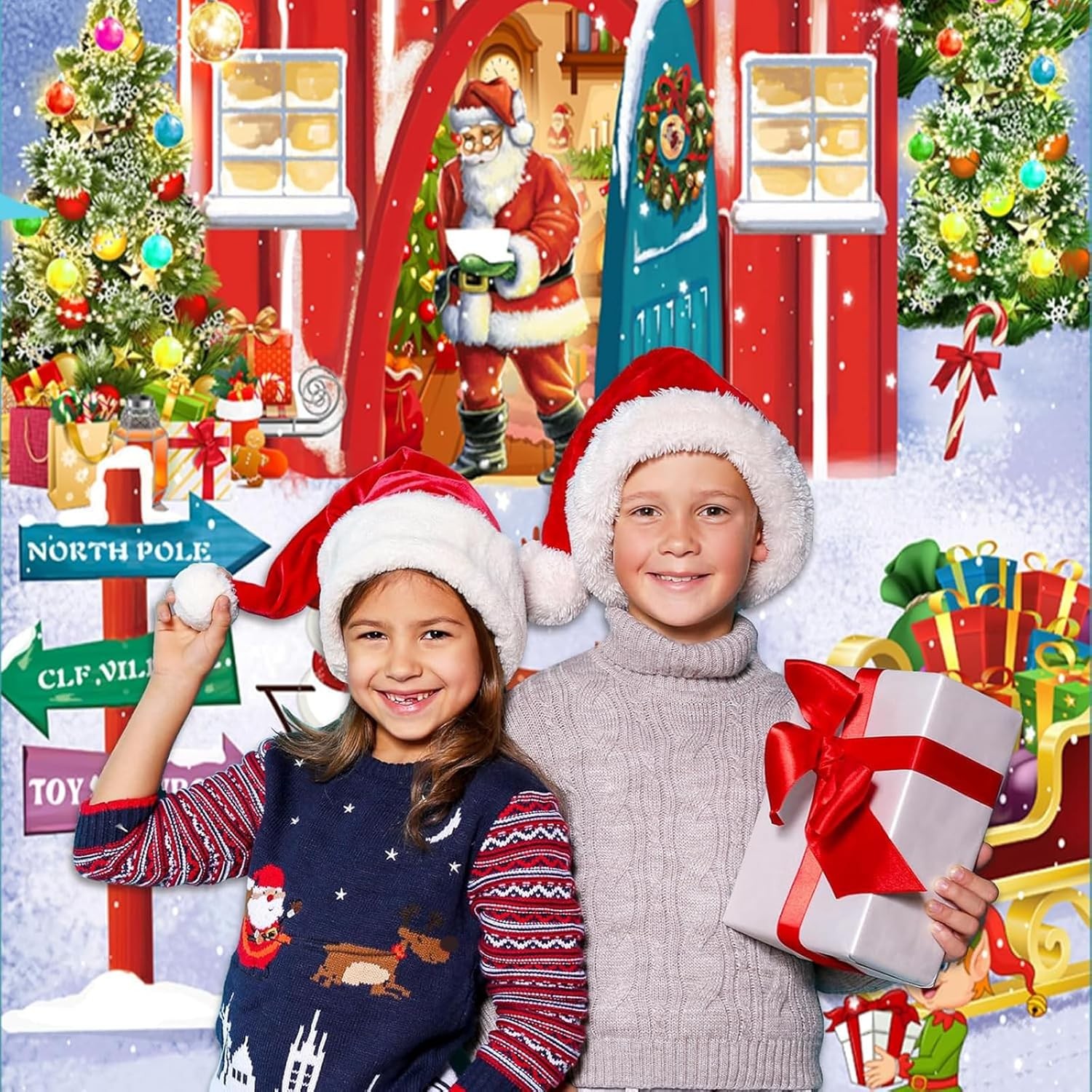 Sumind Christmas Door Cover as pictures shown, As the Picture Shown 