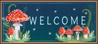 EVERGREEN SASSAFRAS SWITCH INSERT *WELCOME FRIENDS MUSHROOM* CHANGEBLE DOOR MAT