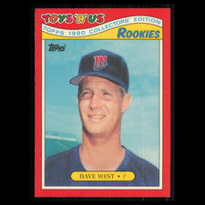 Dave West Rookie #30 1990 Topps ToysRUs Rookies Minnesota Twins Baseball Card NM