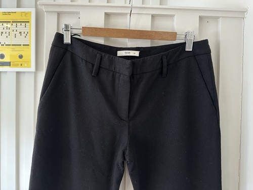 Womens Prada Black Wool Cigarette Slim Trousers Size 44 UK 12 Exclt Condt - Picture 2 of 12