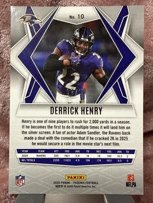 2025 Panini Phoenix Derrick Henry Gold Pandora /10 Baltimore