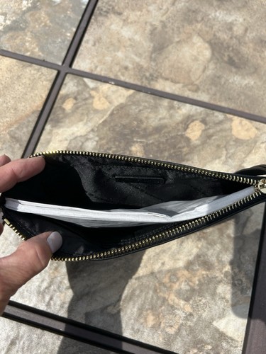 ¡¡NUEVO CON ETIQUETAS!! MICHAEL KORS Jet Set Artículo LG Bolso sin asas con cremallera Cuero Guijarro Negro - Imagen 5 de 9
