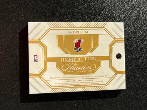 Jimmy Butler 2022-23 Flawless Gold Game Worn Patch Miami Heat 6/10 E31 - Picture 2 of 2