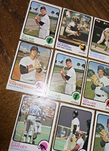 1973 TOPPS HOF/STAR CARD LOT THURMAN MUNSON,SEAVER,YAZ,ROBINSON EX-NM+ READ DES - Picture 14 of 22
