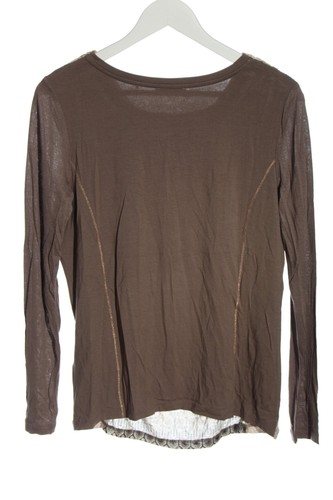 BIBA Manica lunga Donna Camicia Taglia IT 42 marrone-color carne-bianco sporco - Foto 2 di 5