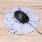  1pc Marmorierung rund Mauspad Computer Gummi Runde Mauspad für Büro Laptop