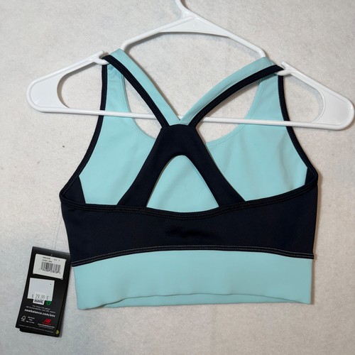 New Balance Sports Bra Size Small Teal & Black Wireless Support Gym Athletic - Picture 5 of 13